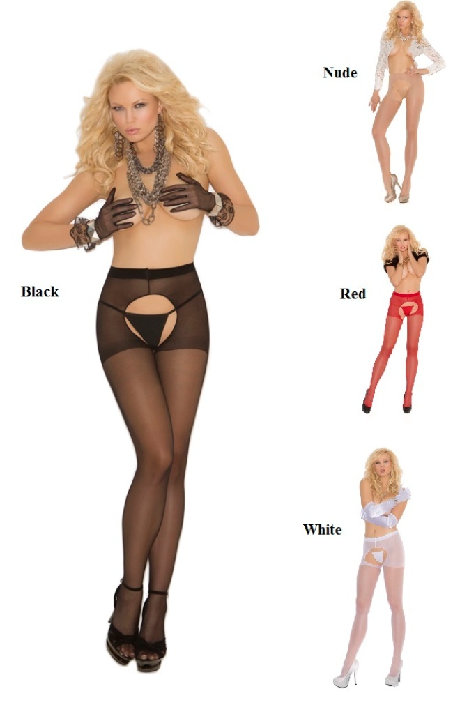 Plus Size Black White Nude Red Lingerie Sheer Pantyhose Q/S 1X – 3X
