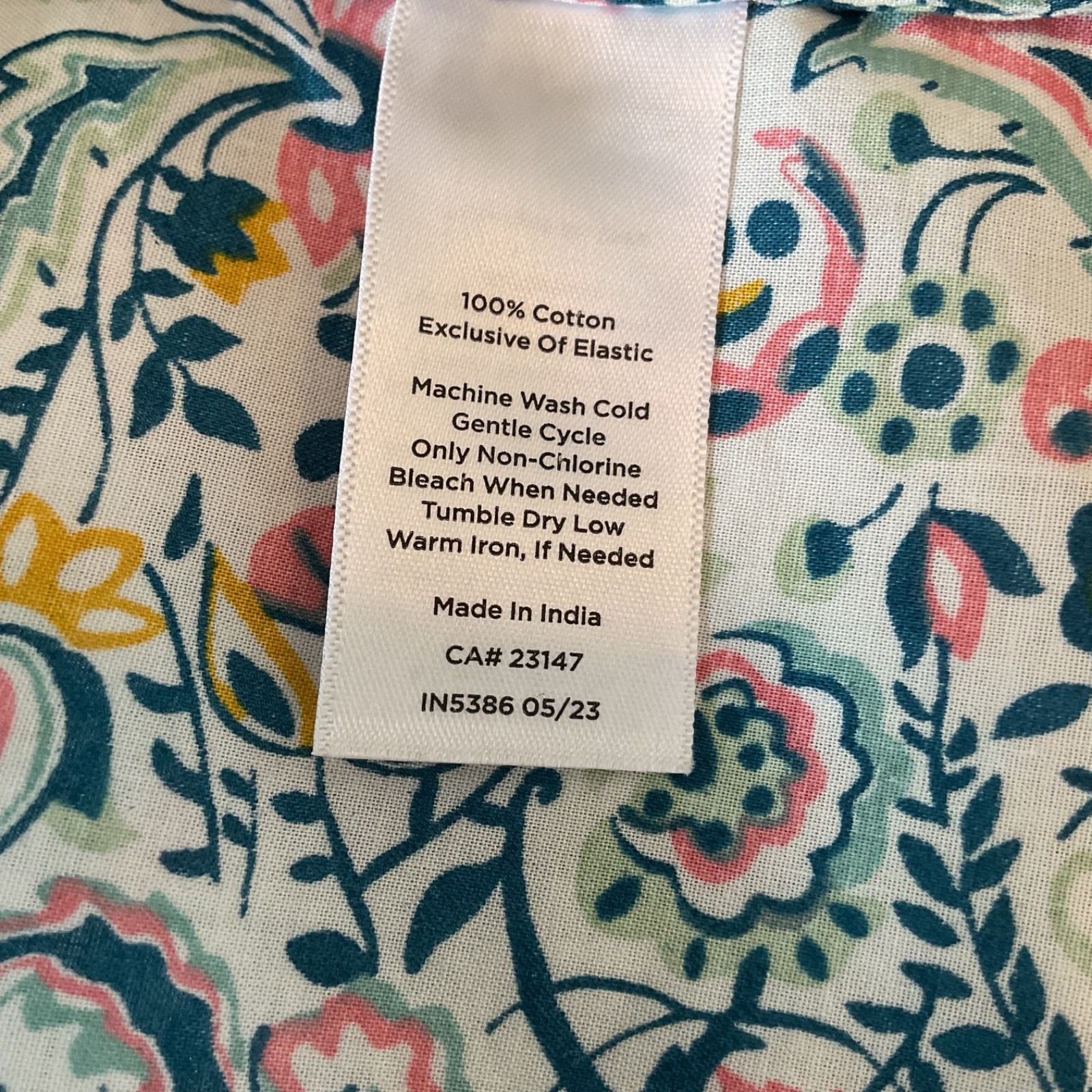Talbots Women’s Multicolor Bird Flower Pattern Lightweight Cotton Blouse Size M