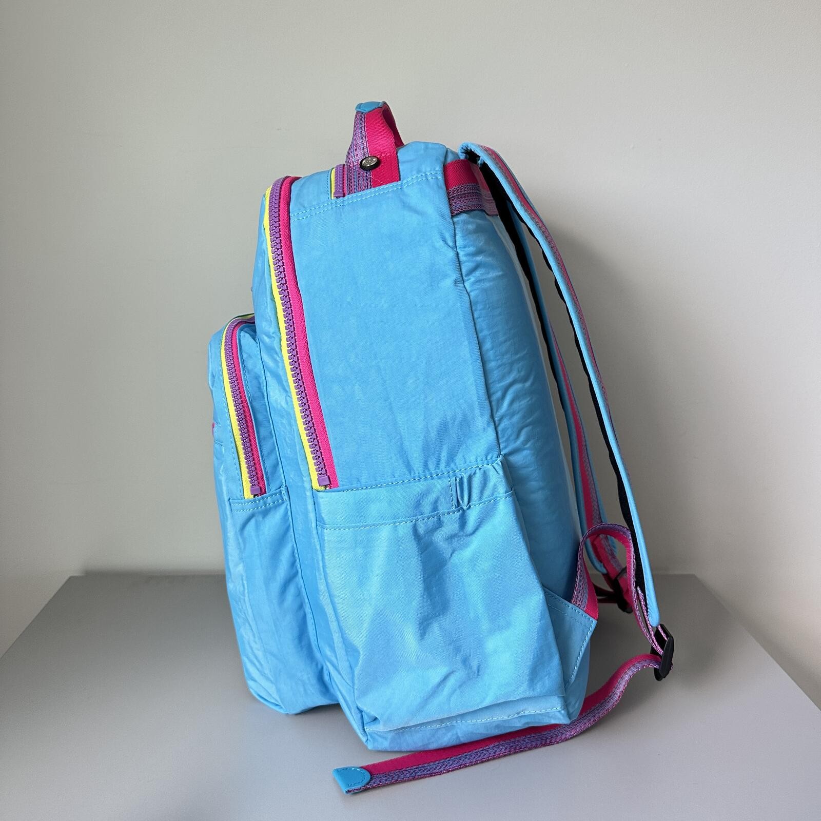 Kipling Seoul Up 17″ Laptop Extra Large Backpack in Blue Fun NWT