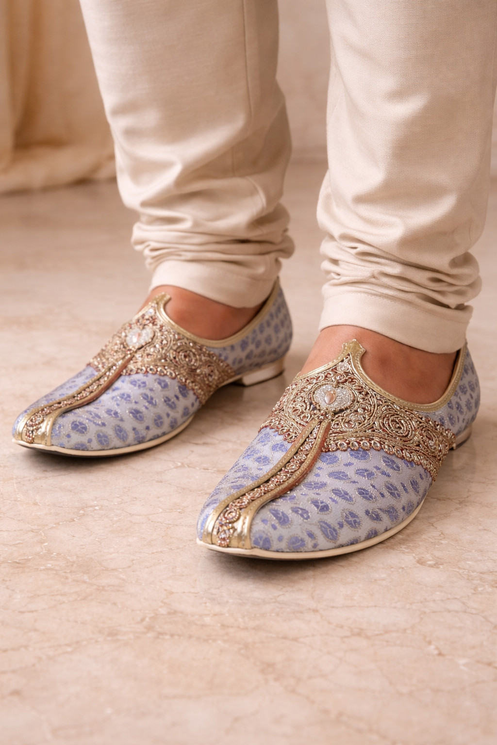 Wedding Men Shoes Jutties Multi-Color Handmade FlipFlops Sherwani Khussa US 6-11