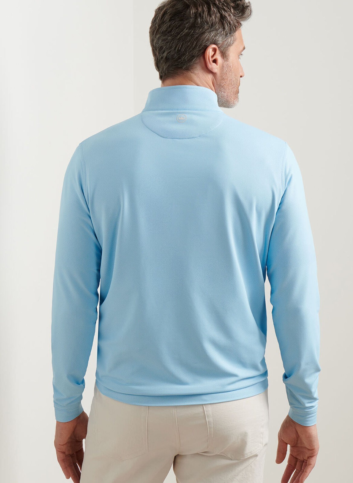 NWT Peter Millar Perth Birdseye Performance Quarter Zip Pullover