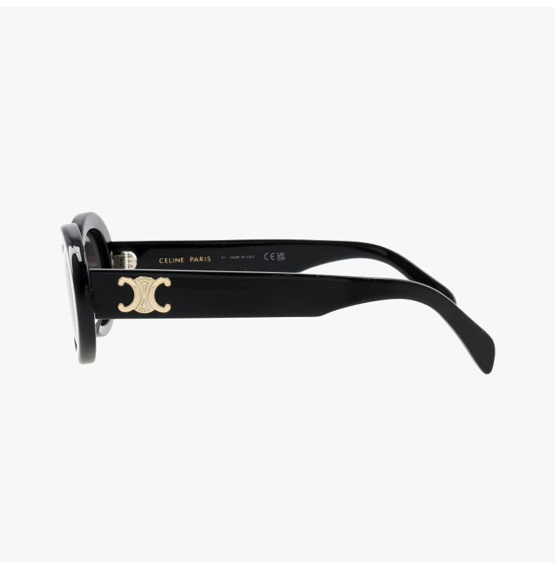 Celine Triomphe 01 Oval Sunglasses International Fit CL40194U 01A 149824585