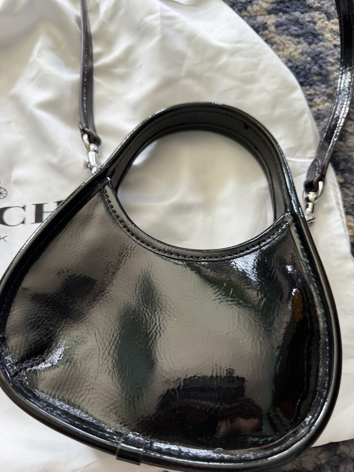 Coach Mini Ergo Bag Crinkle Patent Leather, Coachtopia