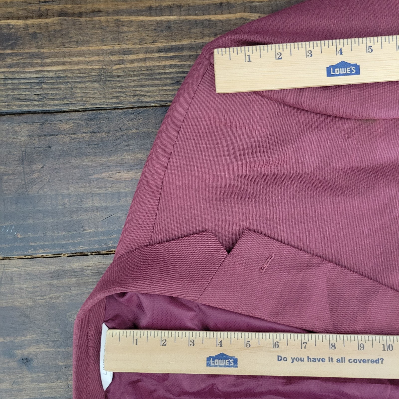 Lineage Men’s Sport Coat Blazer Two Button Burgundy Performance Stretch 56R