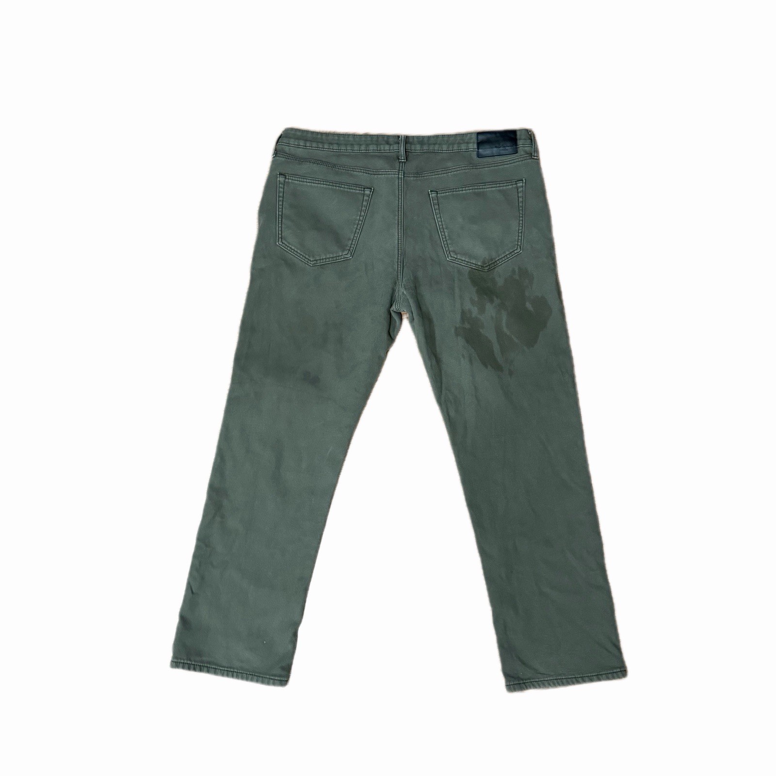 Weatherproof Vintage Men’s Green Canvas Pants Straight Leg Regular Fit 40W