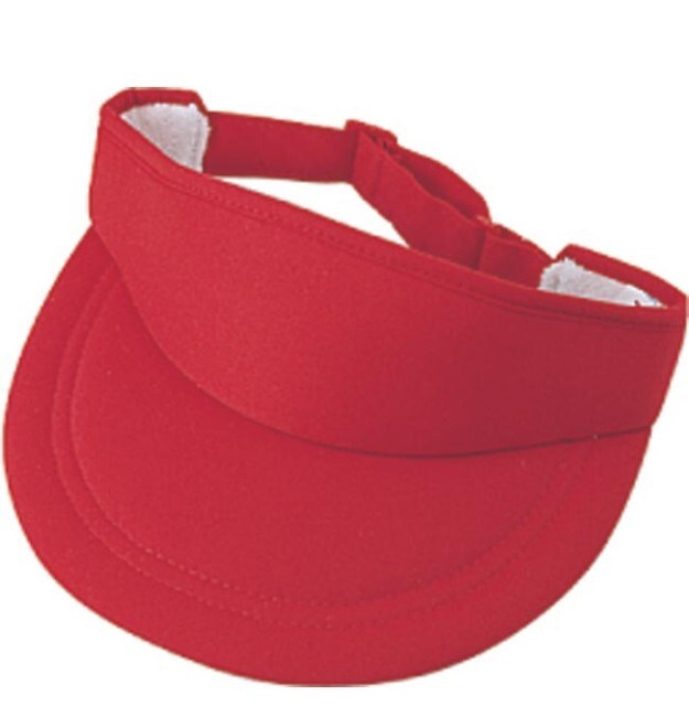 Poly VISOR Foam Polyester Terry Cloth Lining w/ Adjustable Strap Plastic Buckle
