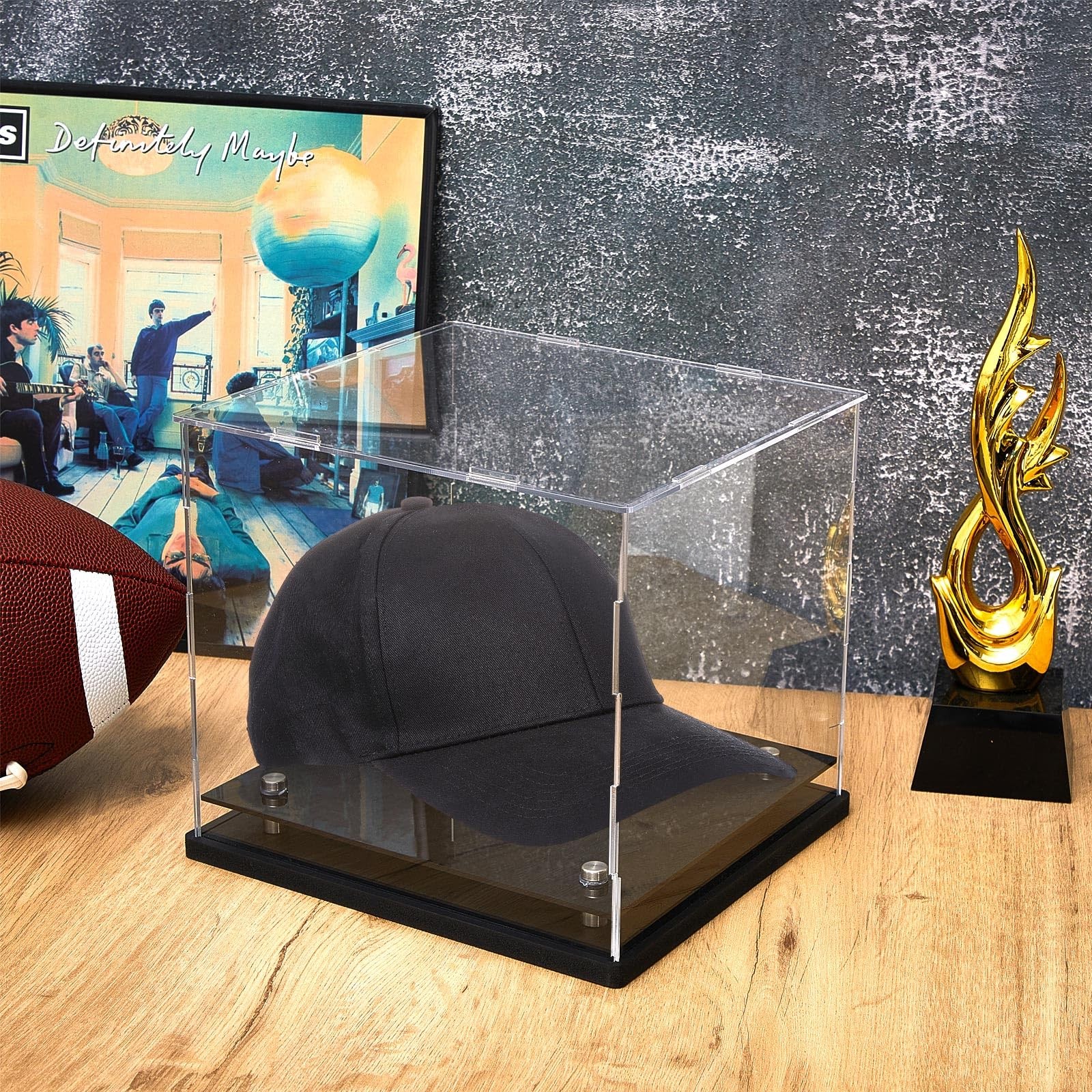 Barydat Clear Hat Display Case 7.8″ 8.6 x 7.8 x 7.8″, As Shown in the Picture