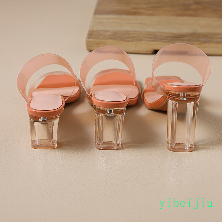 New Women Lady Slippers Crystal High Heel Sandals Mules Slides Causal Shoes 2026