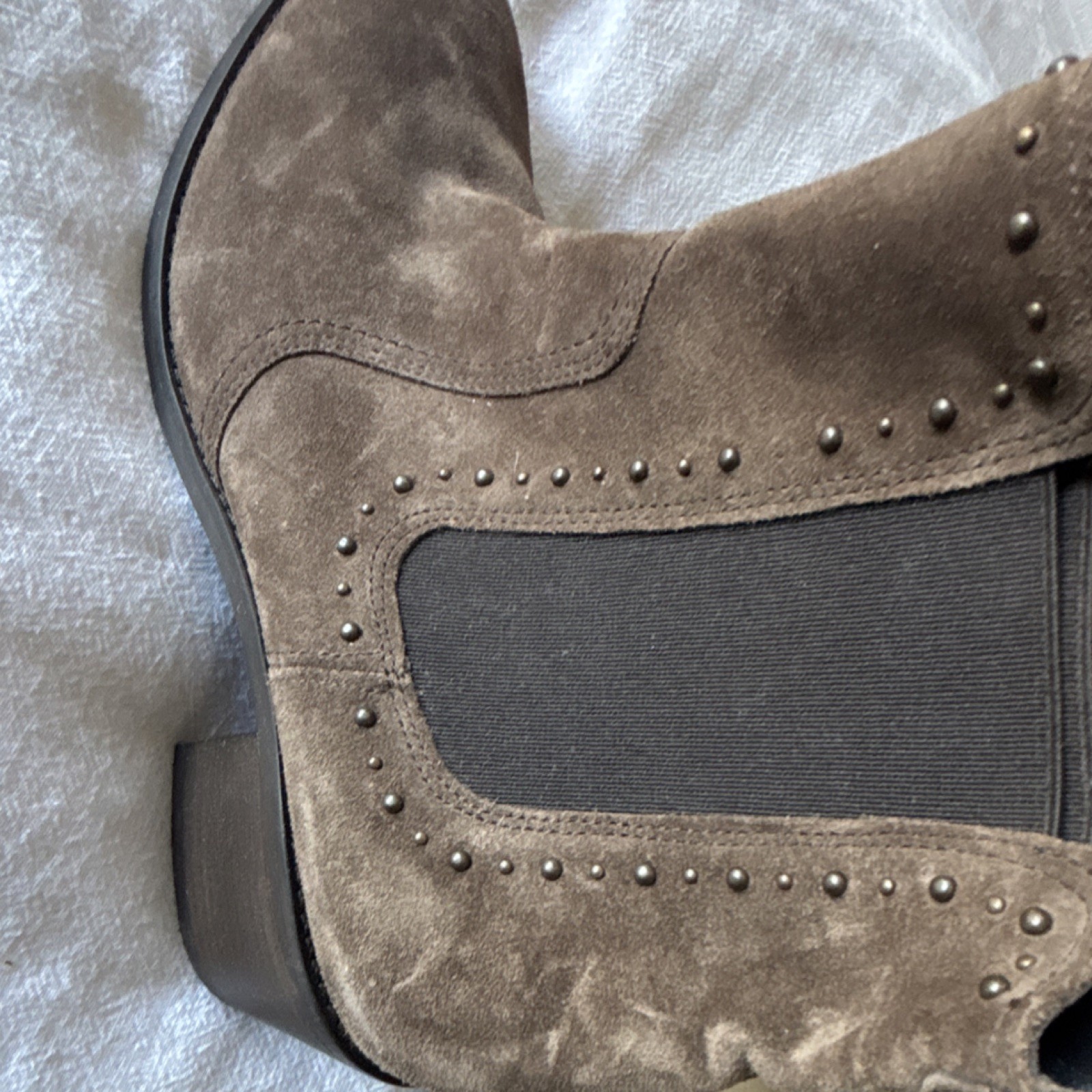 Paul Green Nubuck Sheridan Ankle Booties UK 6 US 8.5 Brown Burnished Suede Zip