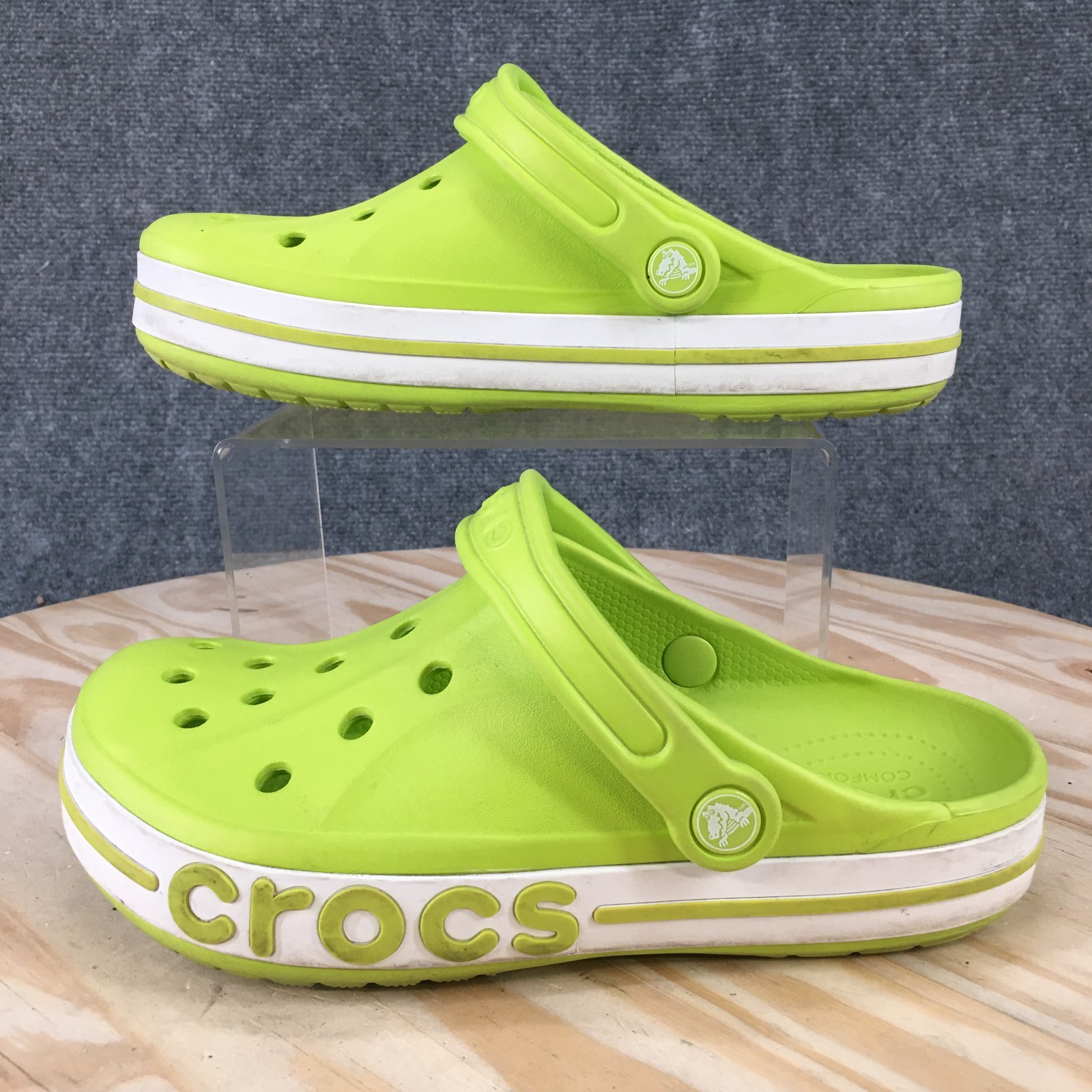 Crocs Shoes Mens 7 Womens 9 Bayaband Casual Comfort Slingback Clogs Green Rubber