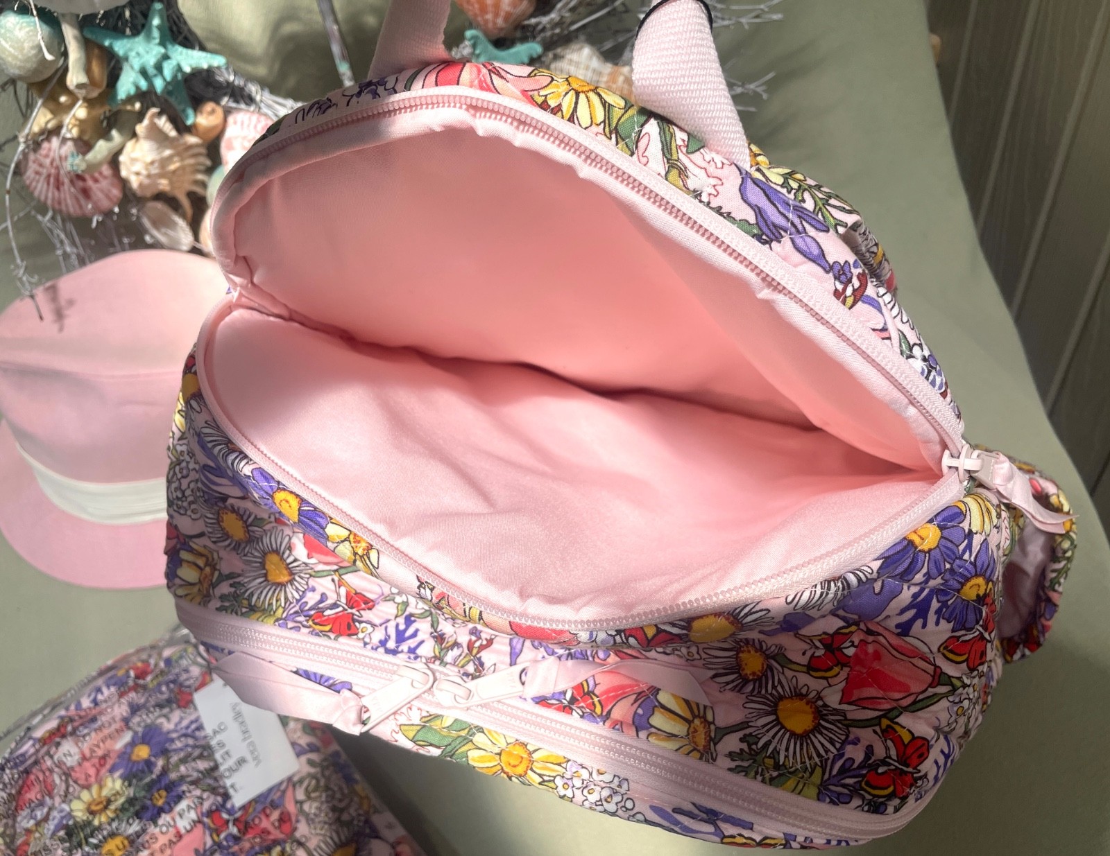 Vera Bradley Essential Large Backpack +Lunch Bunch Set COASTAL WILDFLOWERS NWT