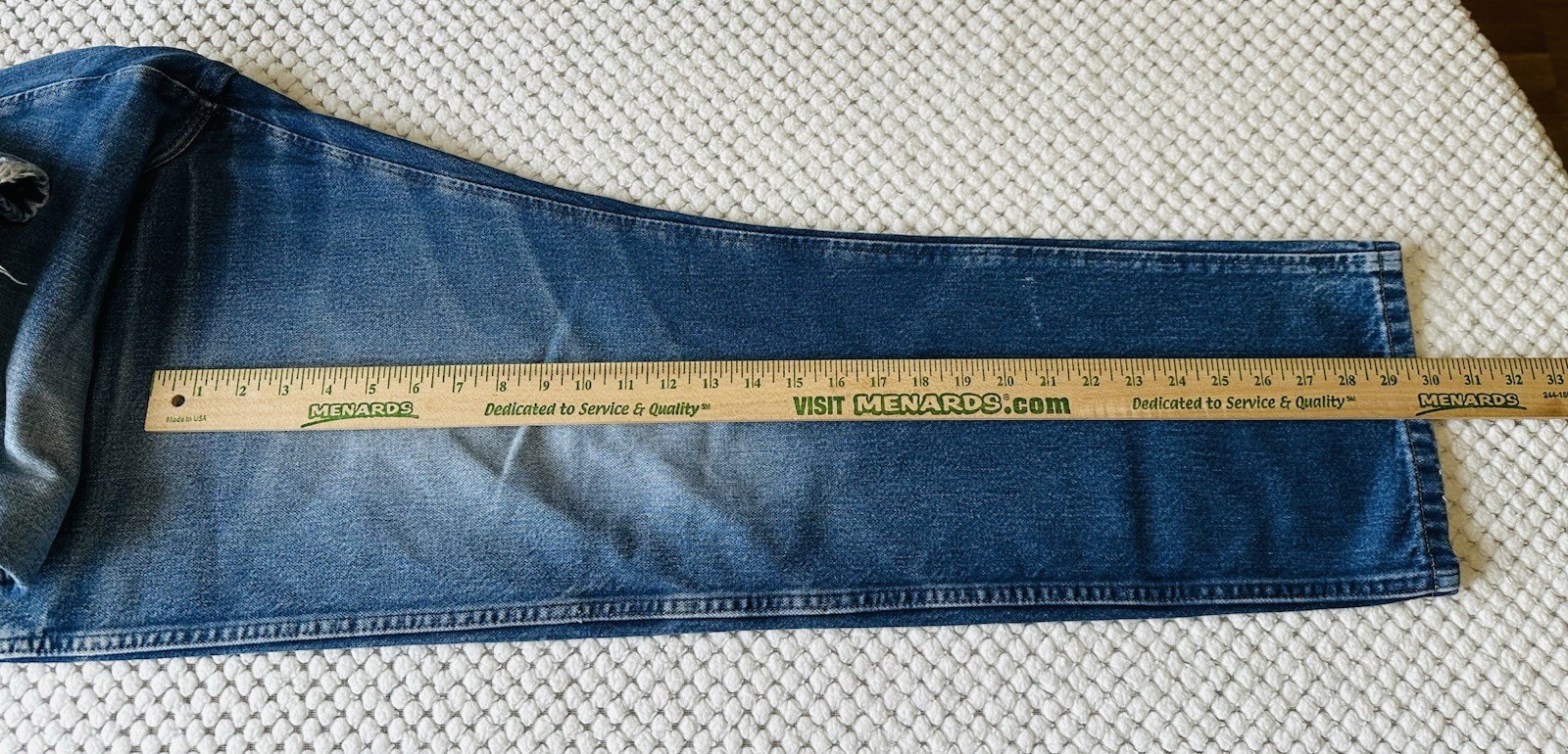 Wrangler 47MWZ Mens 38×30 Distressed Regular Fit Cowboy Denim Blue Jeans
