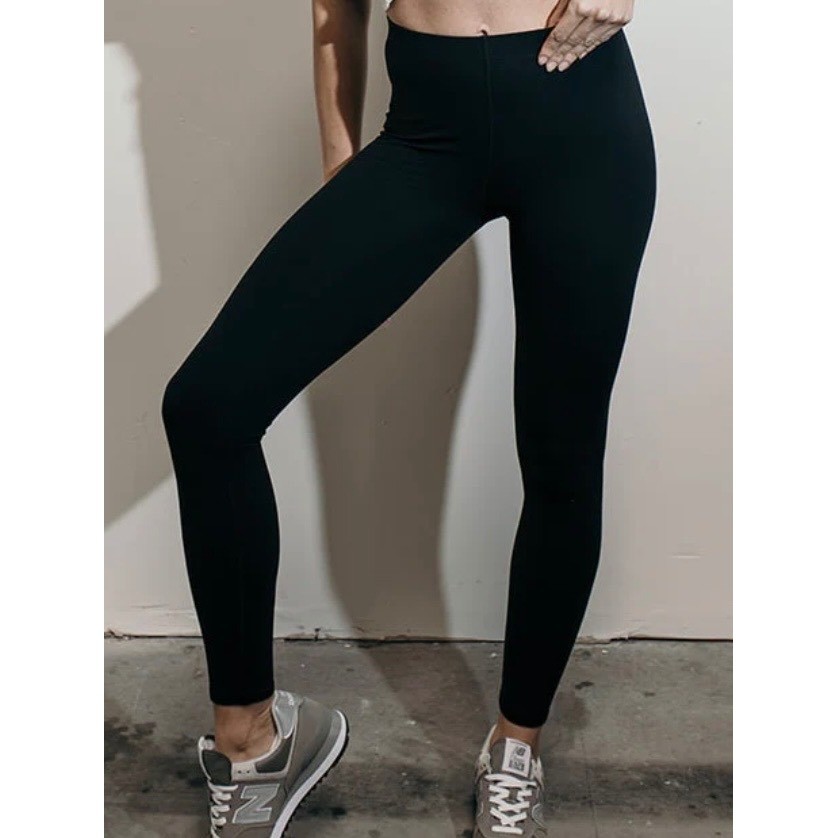 Joah Brown The Body Leggings NWT Size M Sueded Onyx 27″ Inseam Full Length Luxe