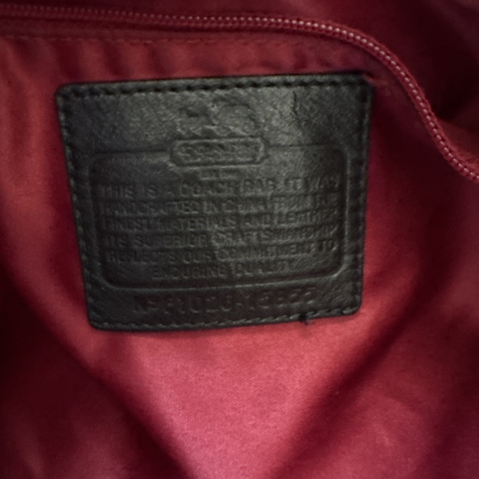 Coach Madison Sophia 2010 Black Leather Satchel Red Interior with Gold Accents