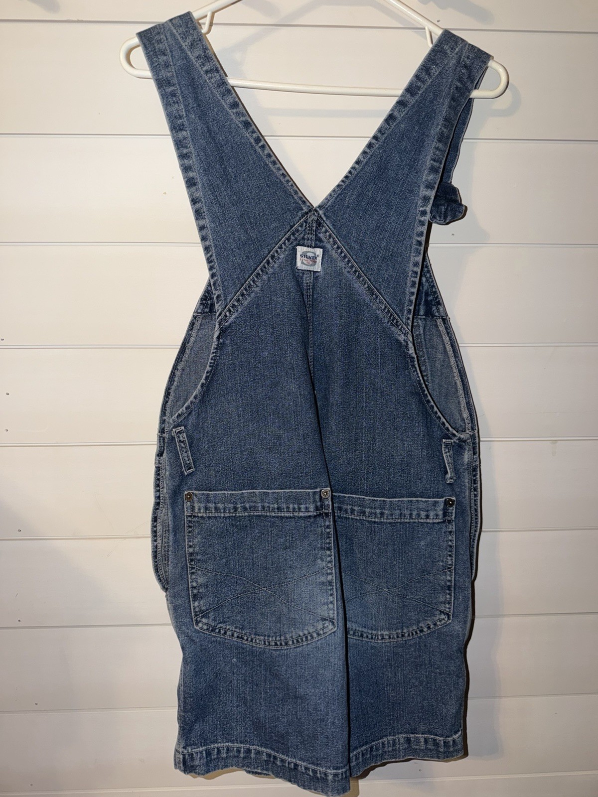 Silver Jeans Women’s Blue Denim Overall Shortalls S/P Cotton Pockets Button