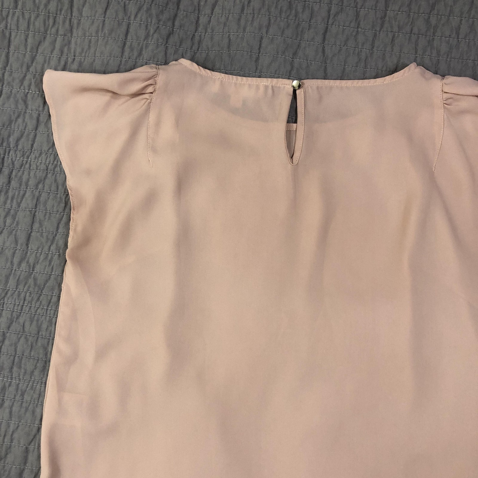 Philosophy Blouse Women Small Pink Chiffon Cap Sleeve Pullover Republic Top