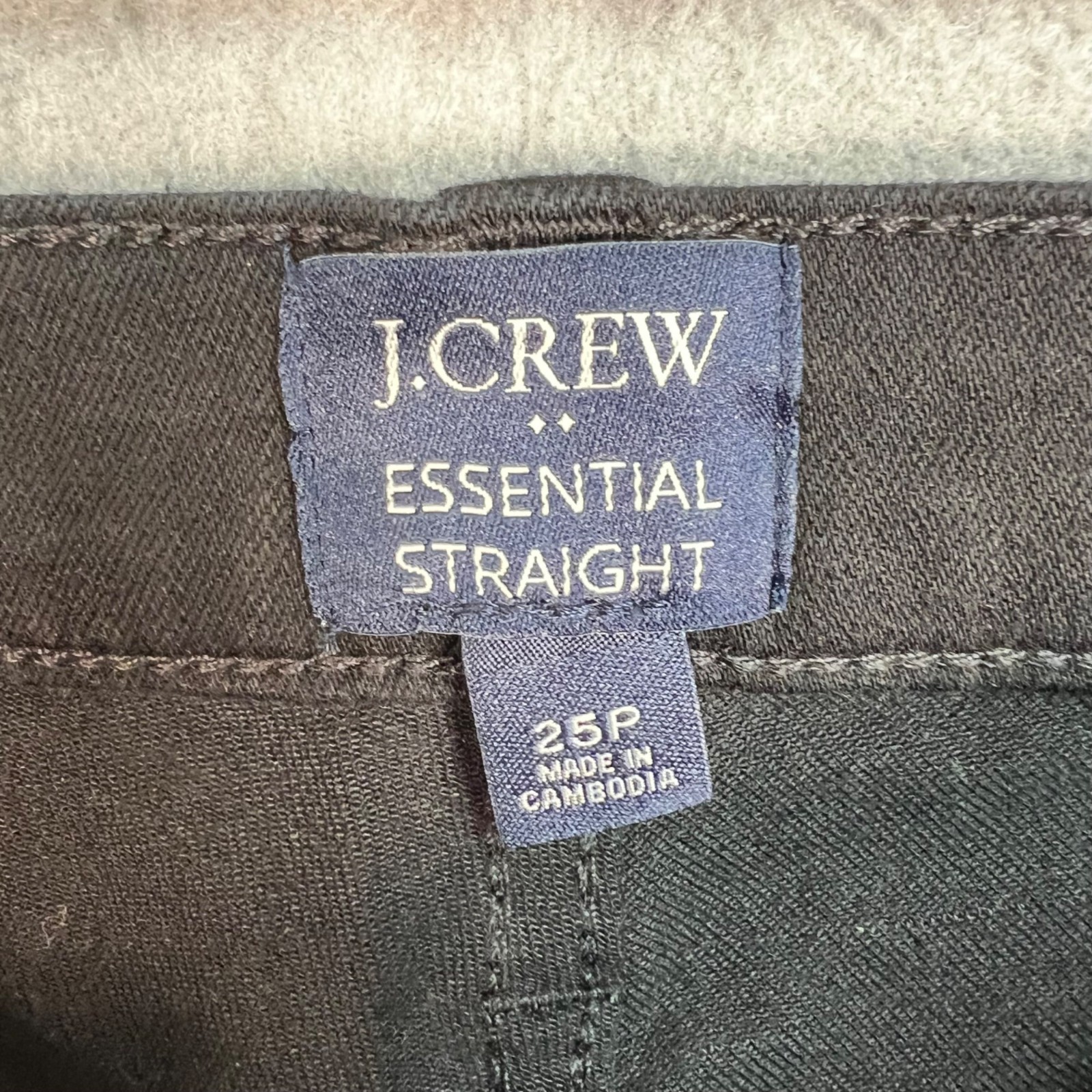 J. Crew Essential Straight Leg Black Jeans Womens Size 25P Cotton Blend Denim