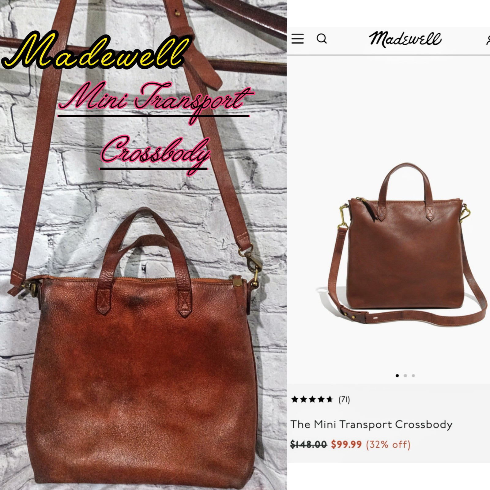 Madewell Leather Mini Transport Crossbody Bag