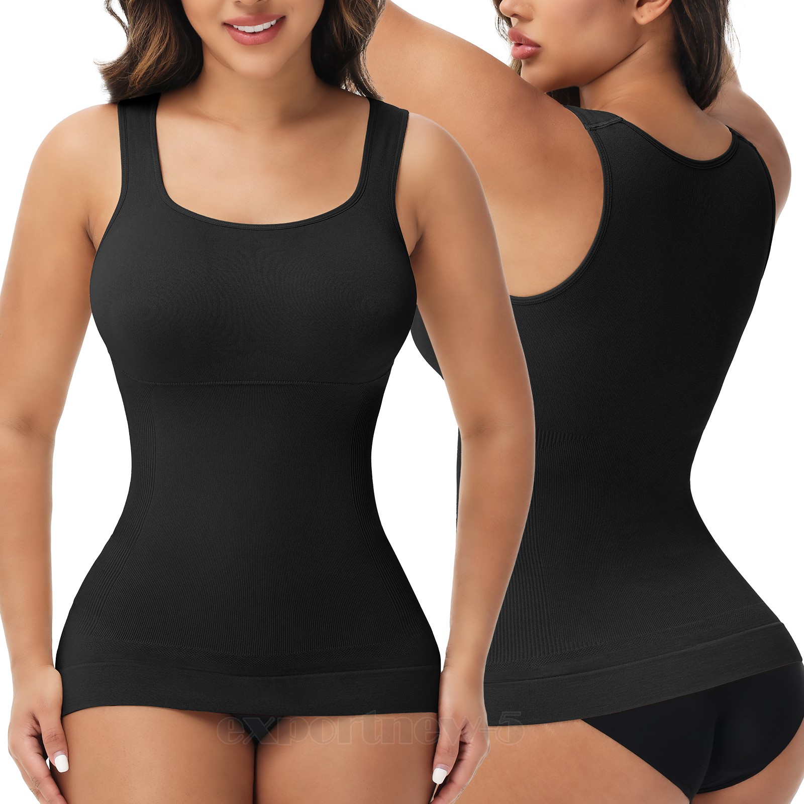 Shapewear Tops with Tummy Control Shapewear Tanks Square Neck Compression Tank