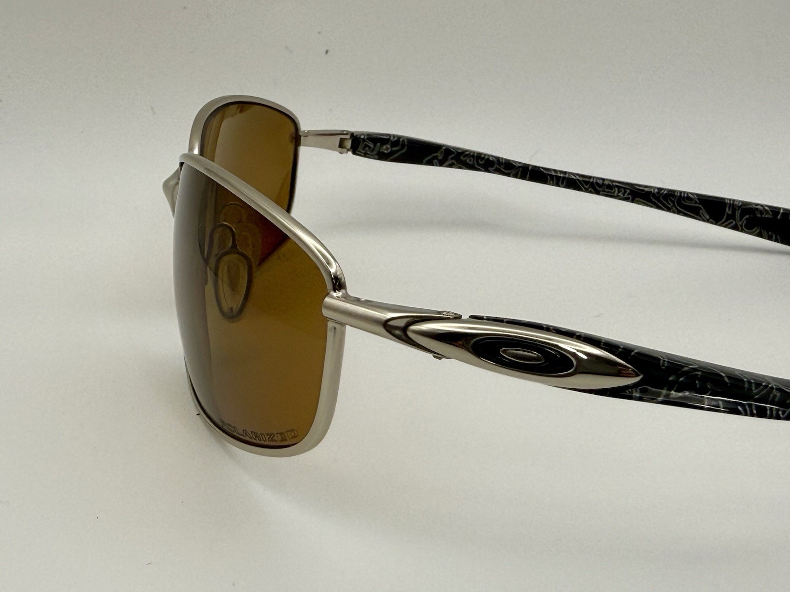 Rare Oakley Square Wire Chrome Bronze Polarized Custom Built w/ Box USA
