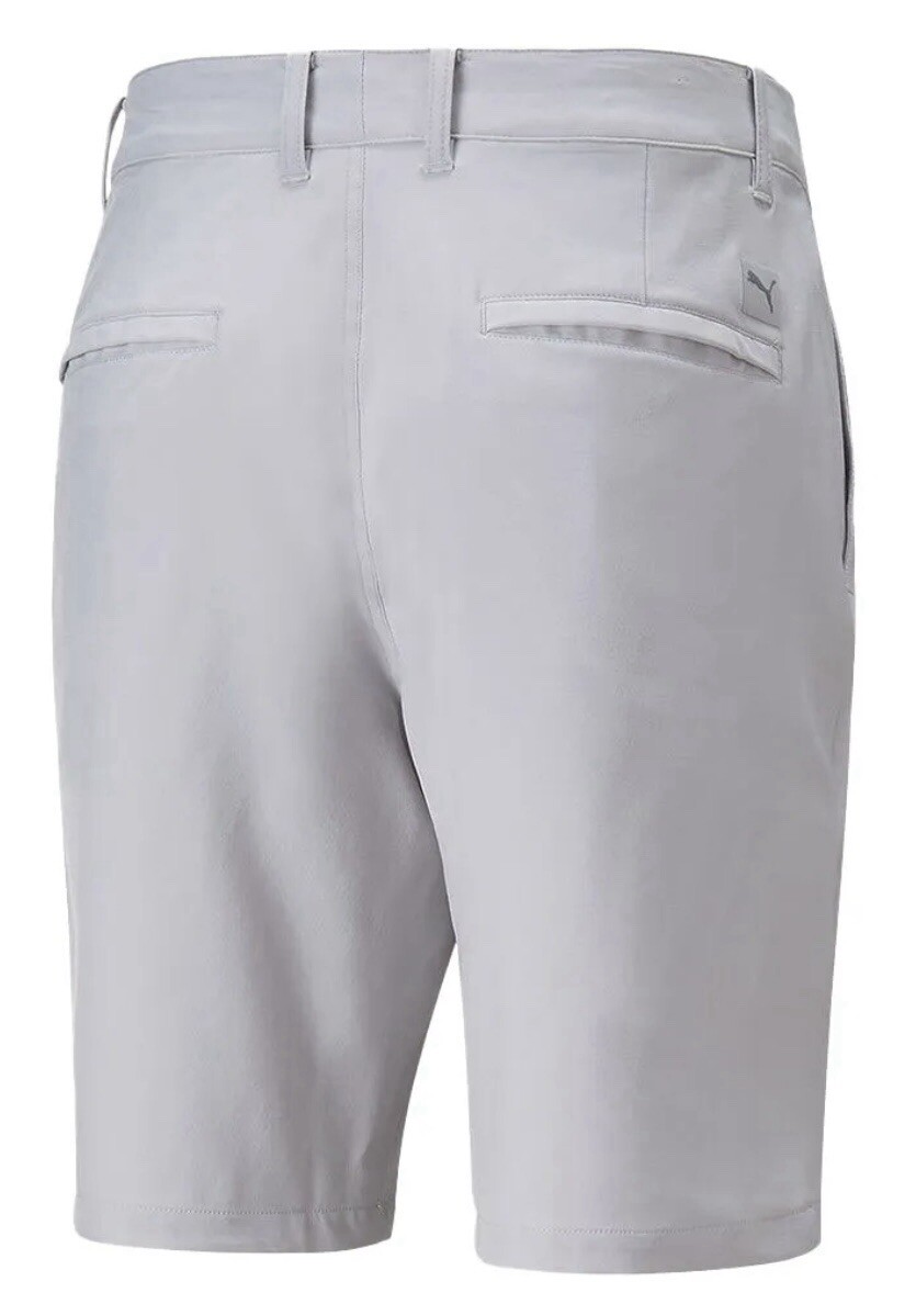 Puma 101 North Golf Shorts 9″ Inseam Stretchy DryCELL Fabric – Light Grey