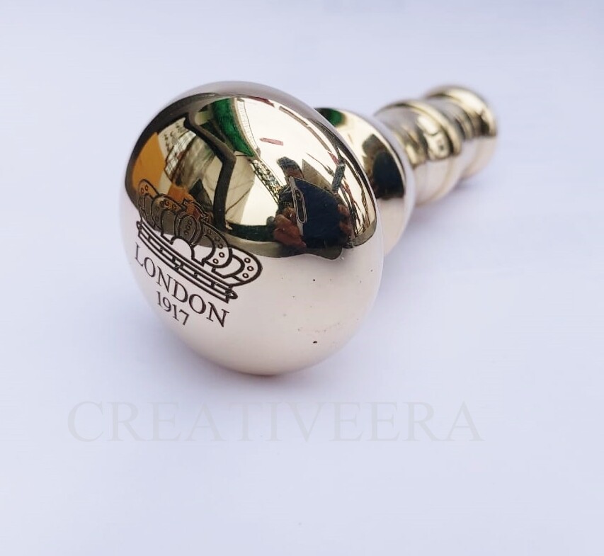 BUYER CHOICE CUSTOMIZED MADE NAME OR LOGO BRASS HANDLE WALKING STICK CANE GIFT