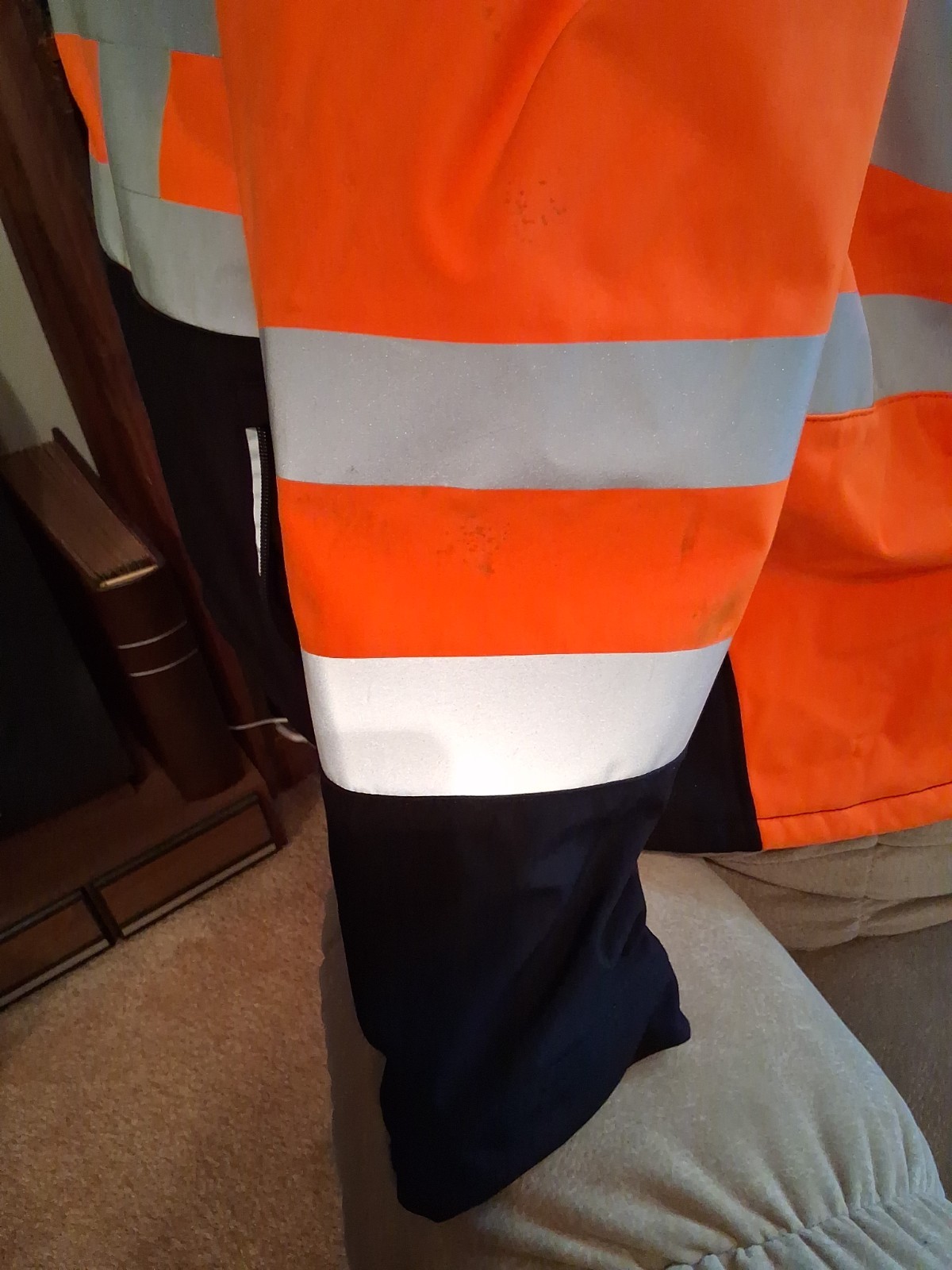 RefrigiWear Hi Vis Insulated Softshell Jacket Men’s XL Orange Black Coat 0496R