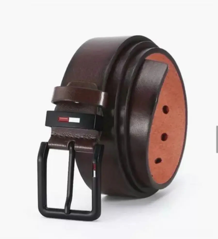 Men’s 120cm x 3.8cm PU Leather Belt Alloy Square Pin Buckle Business Casual