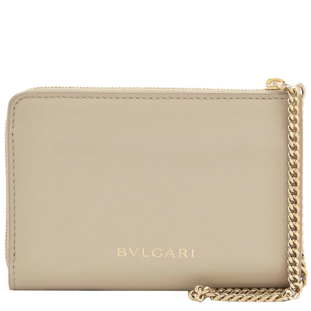 Bvlgari Ivory Serpenti Forever Zipped Leather Card Holder 293712