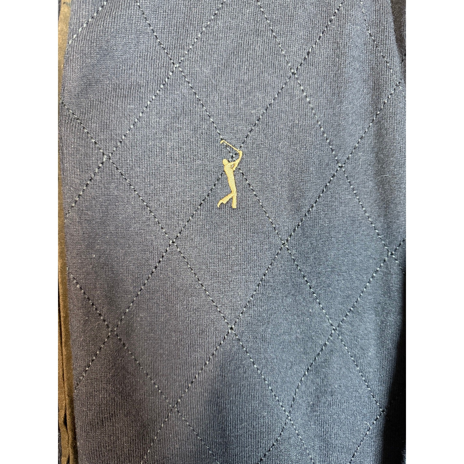 Peter Millar Apex Mens Large Blue TPC Sawgrass Wool/Cotton Jacket Elbow Pads