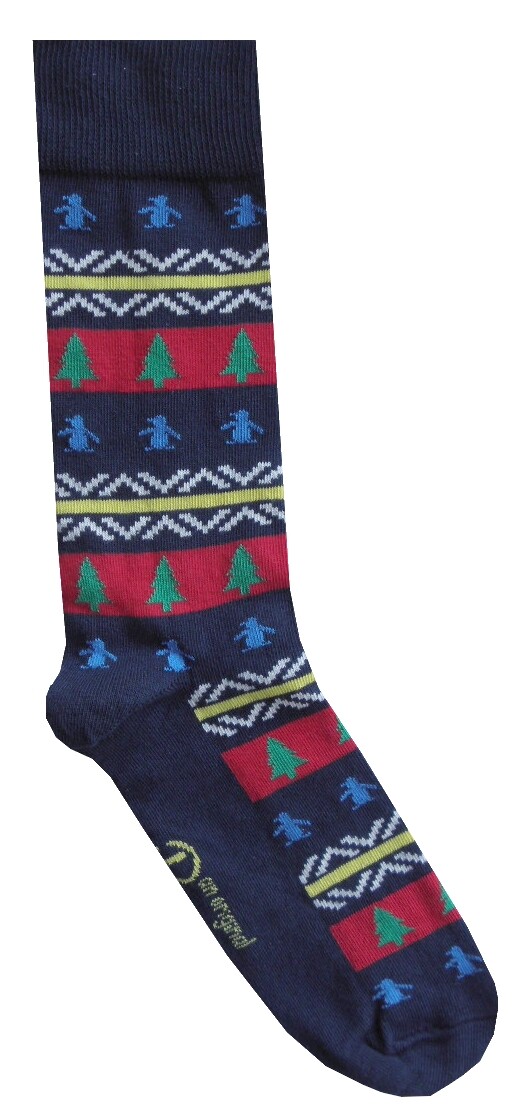 ORIGINAL PENGUIN Mens Patterned CHRISTMAS XMAS Socks | One Size UK 7-11 EU 40-46