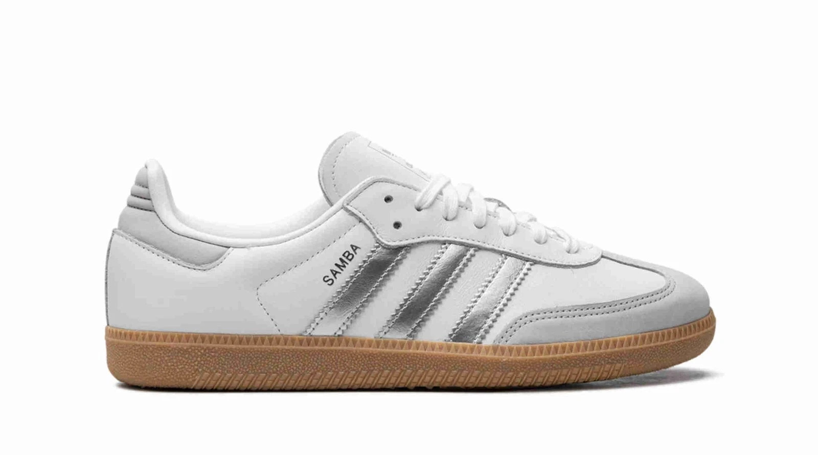 NWOB adidas Womens Samba OG White Silver Metallic Grey JI2725 Size 7 WOMENS