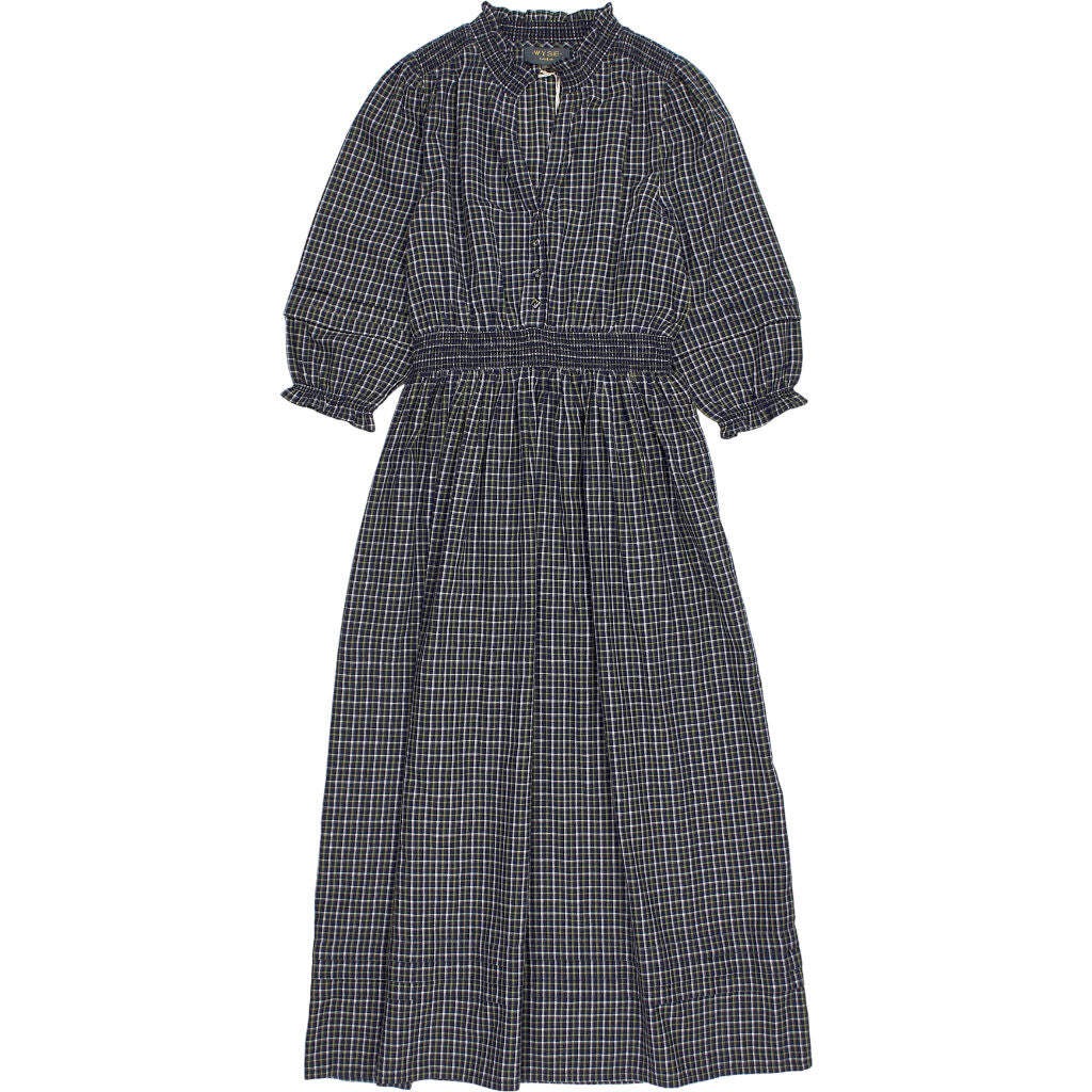 Wyse Alina Dress Midnight Green Check