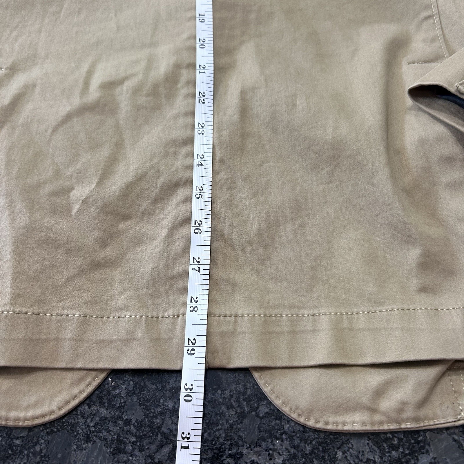 Kroon HARRISON Unstructured Summer Blazer 38R Khaki Tan Cotton Stretch Casual VG