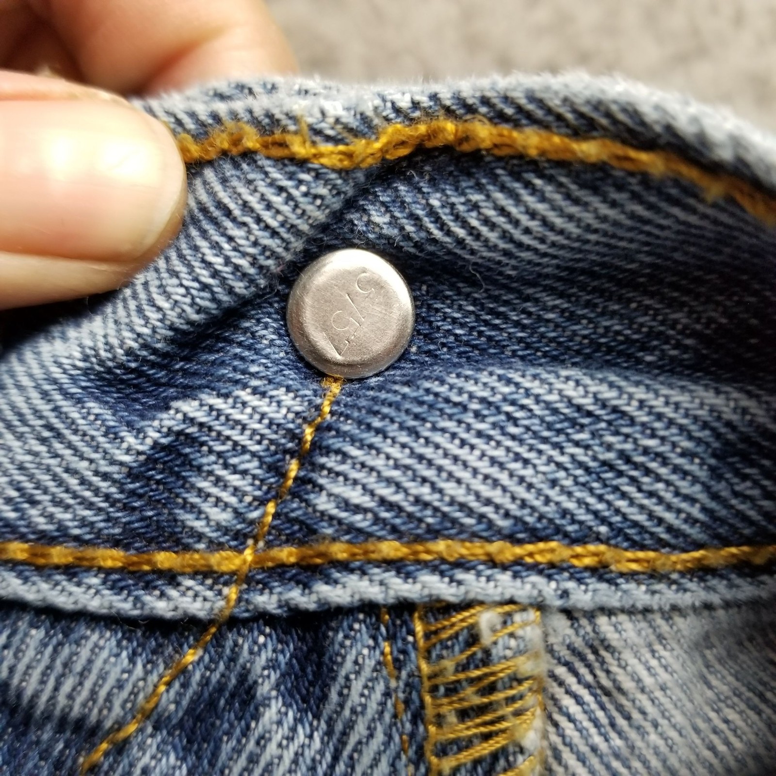 Levis Jeans Mens 36×29 Blue 501 Cotton Denim Button Fly Straight *Read*