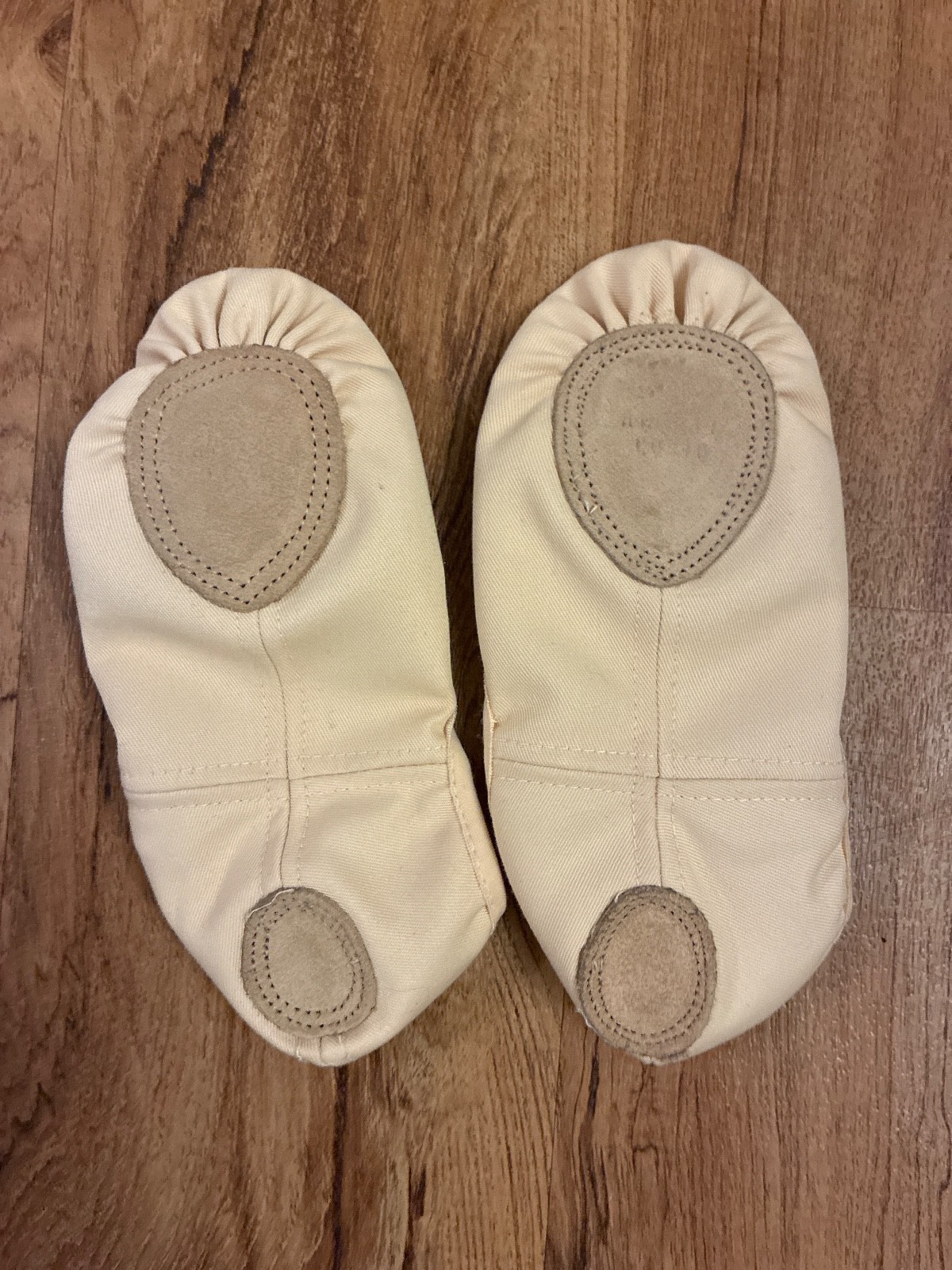 Canvas Ballet Slipper Split Sole Angelo Luzio Peach Size 3.5M
