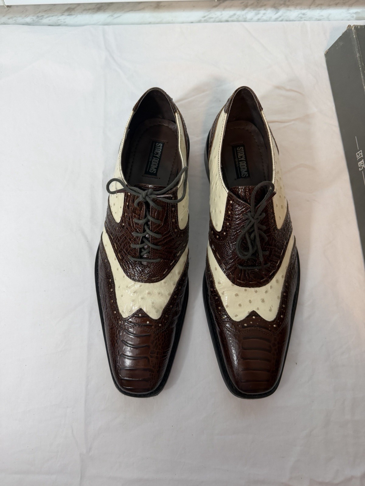 Stacy Adams Armento Men’s Two-Tone Leather Wingtip Brogue Oxford 11M