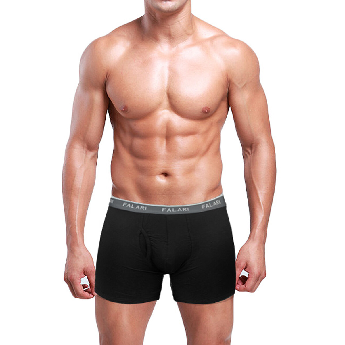 Falari Men’s 4-Pack Black Bamboo Rayon Soft Lightweight Boxer Briefs Underwear