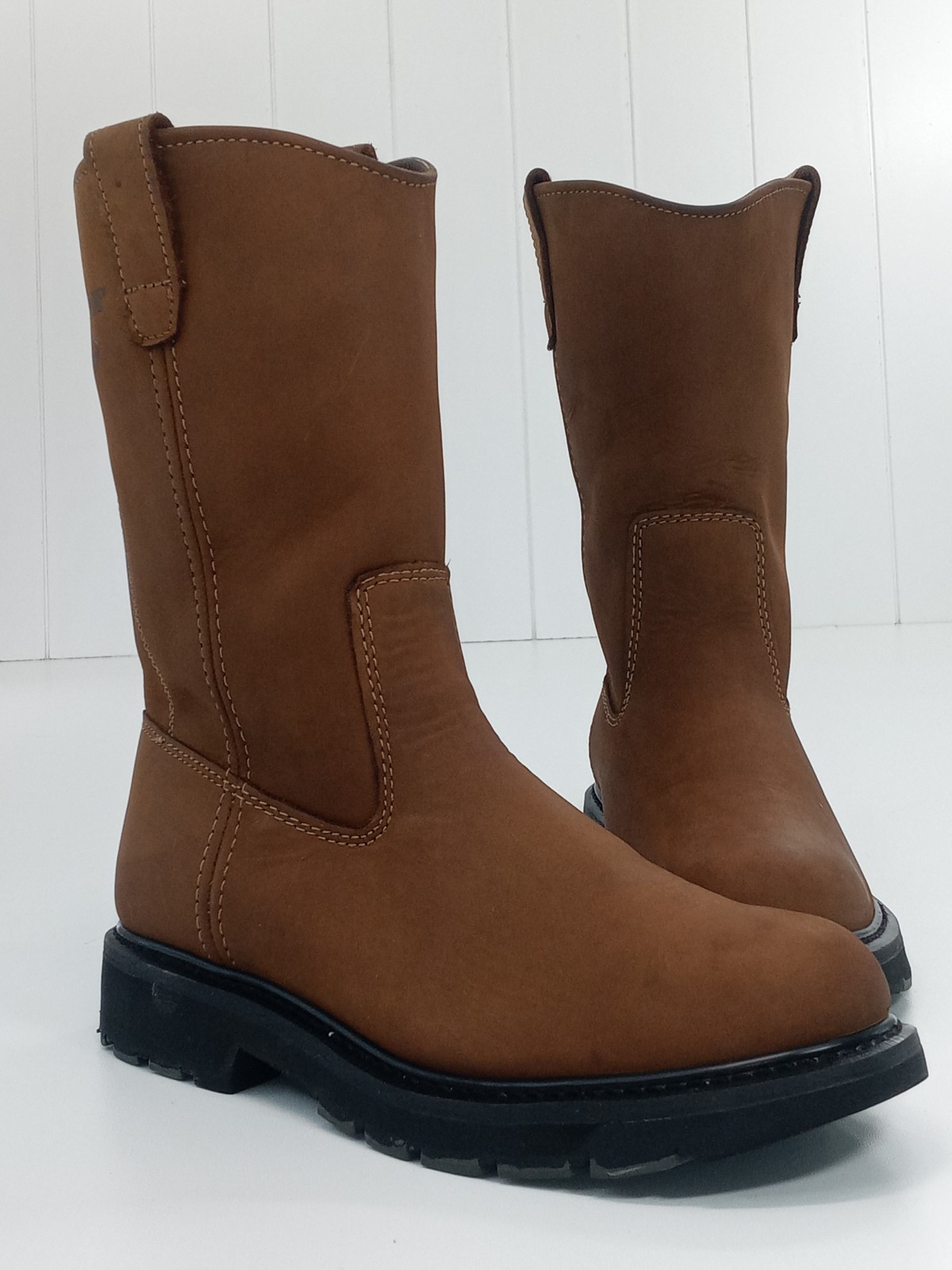 Wolverine Wellington Work Boots Men’s Brown Leather Slip On Size 9.5M