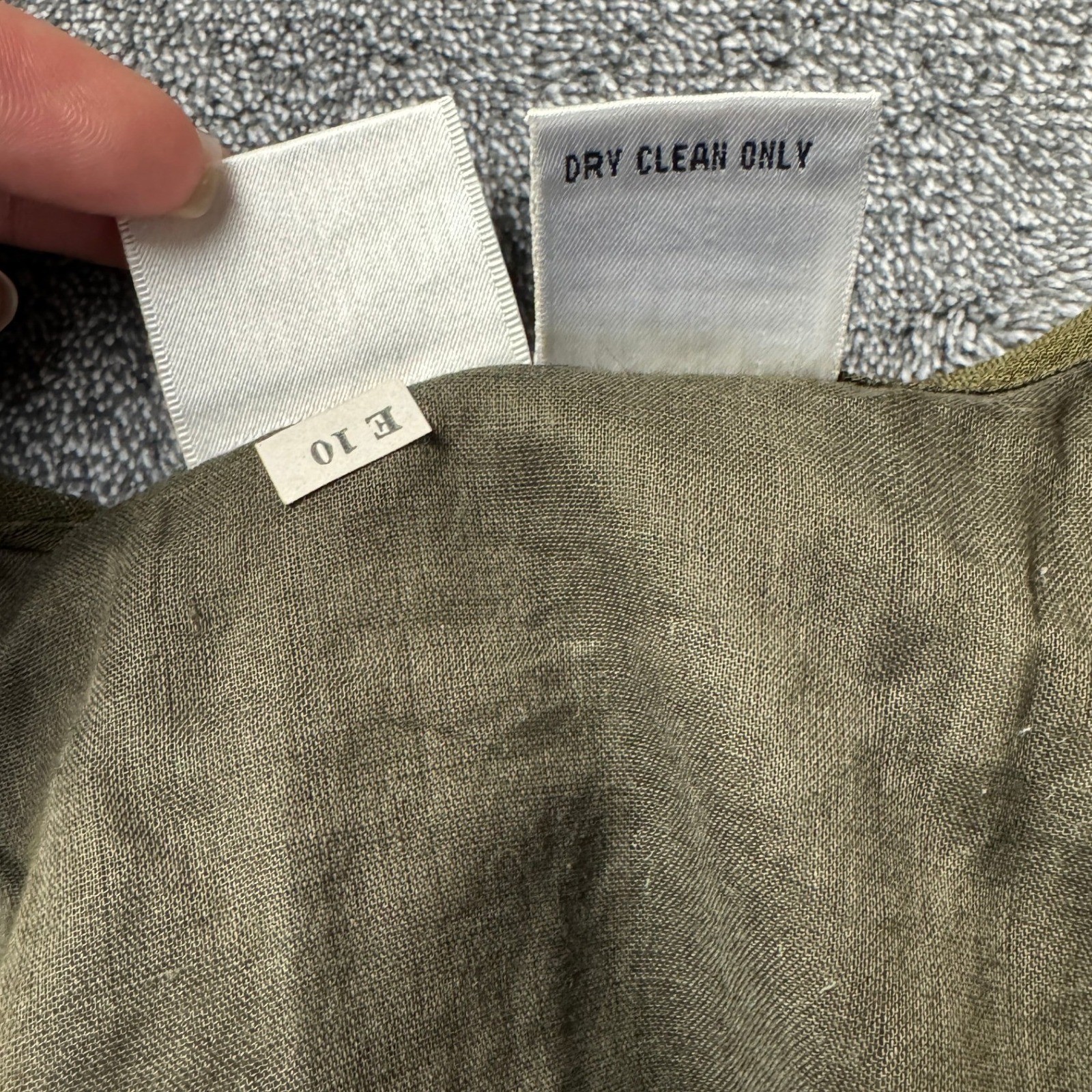 Bongo Vintage 90s Olive Green Embroidered Button Front Dress NWT Size M
