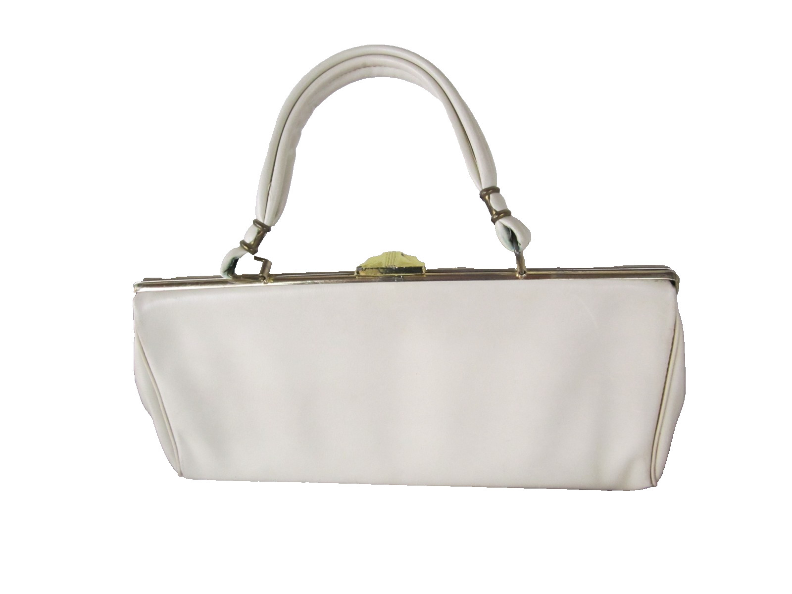 Kismet Creations Handbag Brown Beige Taupe Leather Top Handle Vintage USA