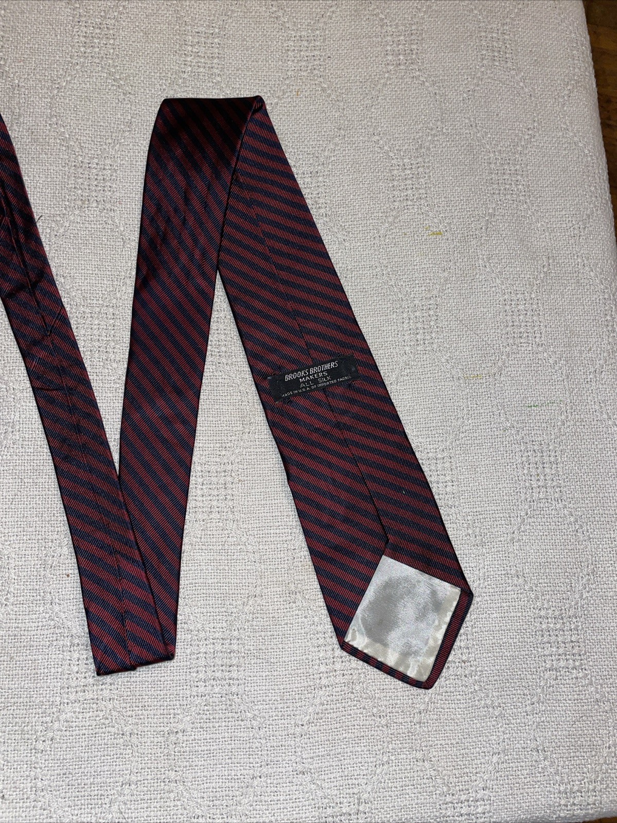 Brooks Brothers Dress Tie Mens Size 55” 3.25” Red Black Repp Business Formal