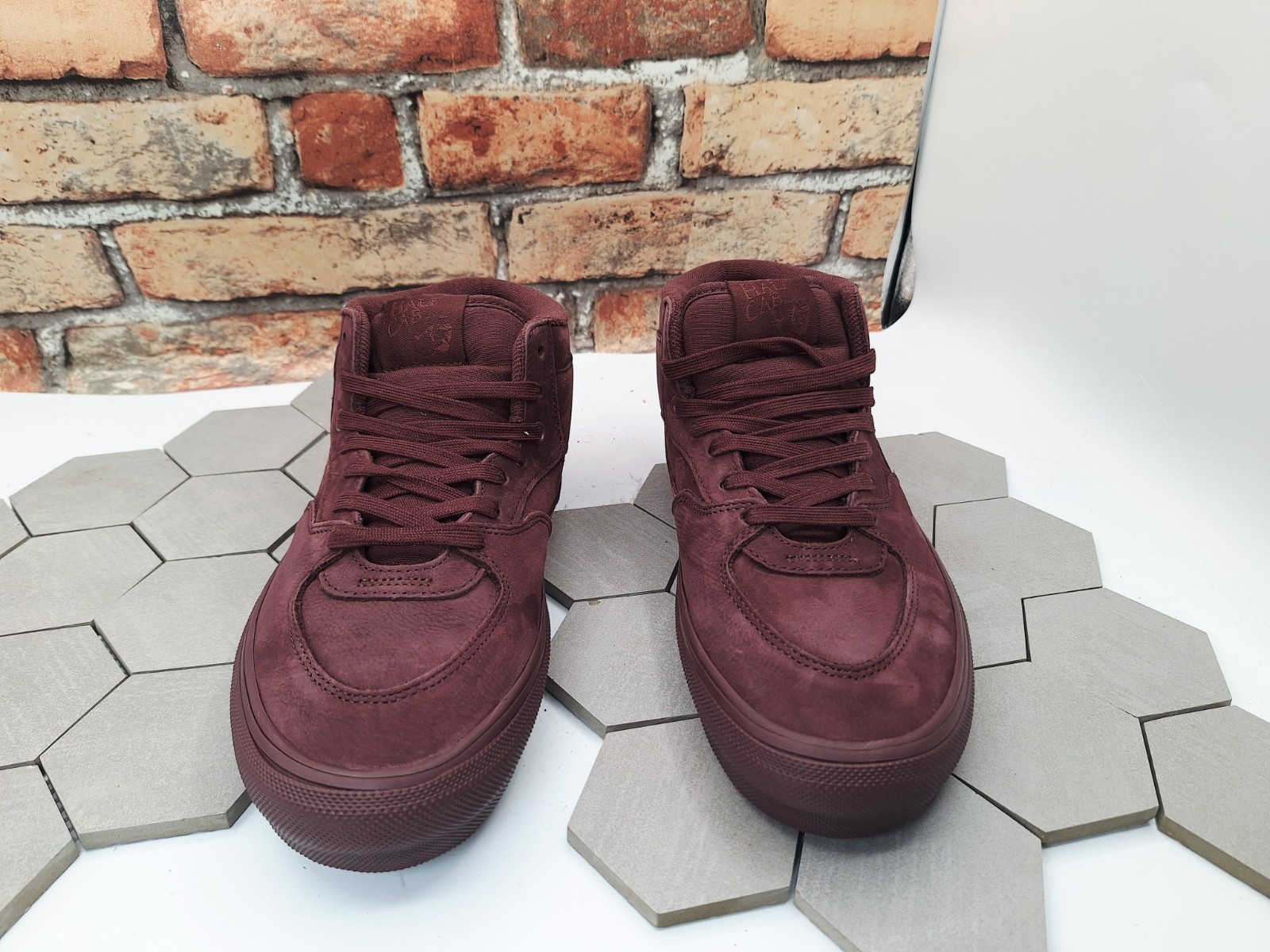 Vans Skate Half Cab Mono Chocolate Suede Sz US 8 Men New Sneaker Rare Nubuck