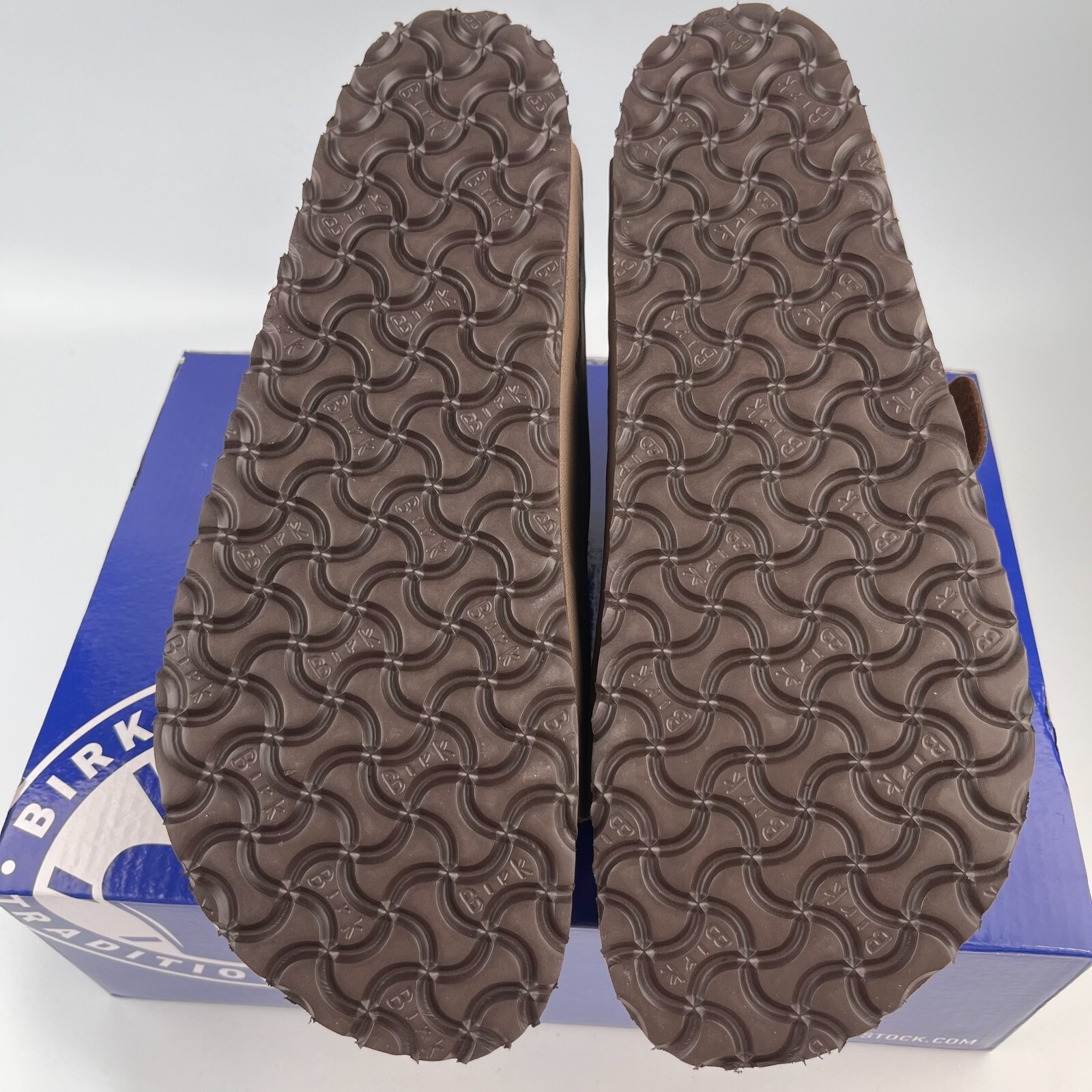 Birkenstock Arizona Birko-Flor Birkibuc Color Mocha Leather Sandals – New