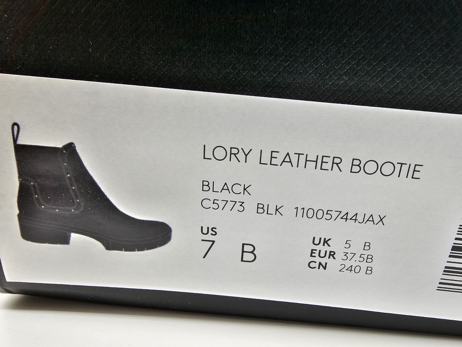 Coach NEW Lory Leather Bootie Womens Size 7 Black Studded Ankle Boots