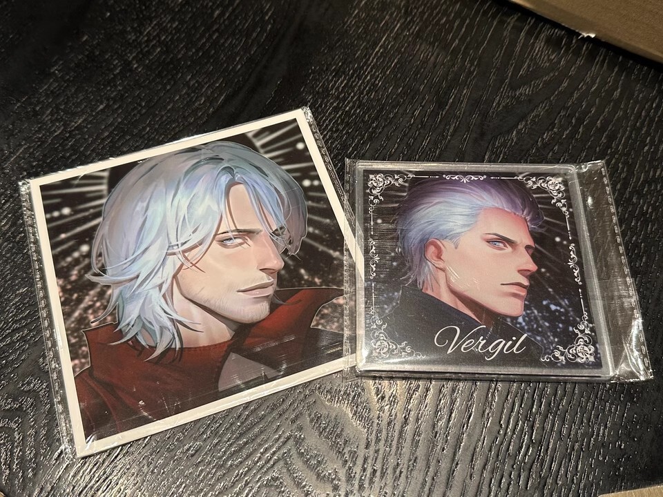 Devil May Cry Vergil Nero Dante Acrylic Coaster Desk Cup Coaster Cosplay Prop YZ