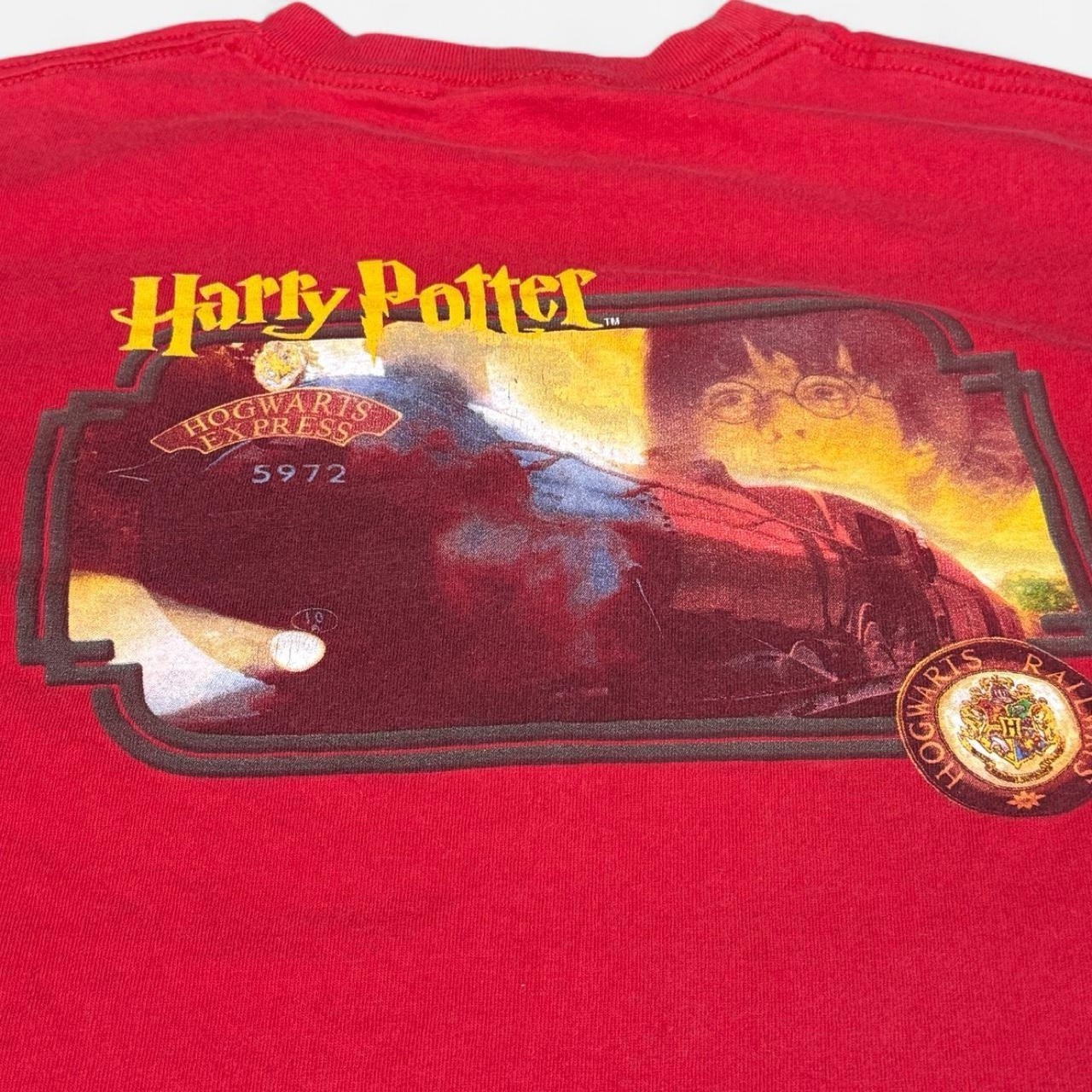 Vintage Harry Potter Youth S Red Graphic Tee 100% Cotton Crew Neck Merch