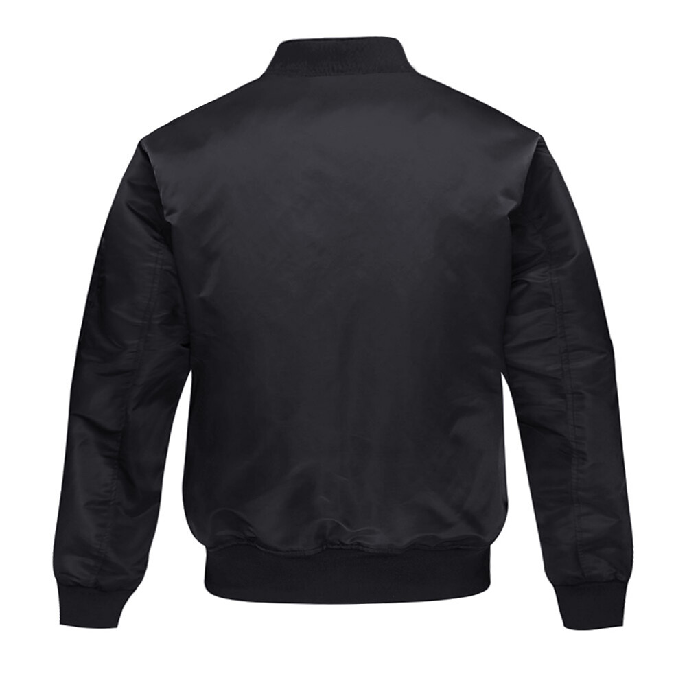 Men’s Premium Bomber Jacket Full Zip Up Quilted Lined Pilot Jacket Casual Work