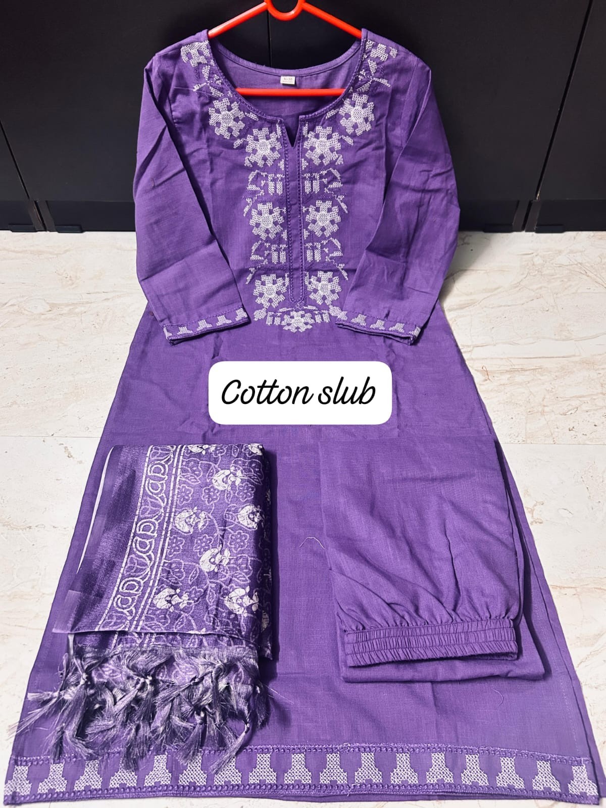 Purple Pakistani Salwar Kameez Ready Made Women Kurta Palazzo Designer Dupatta
