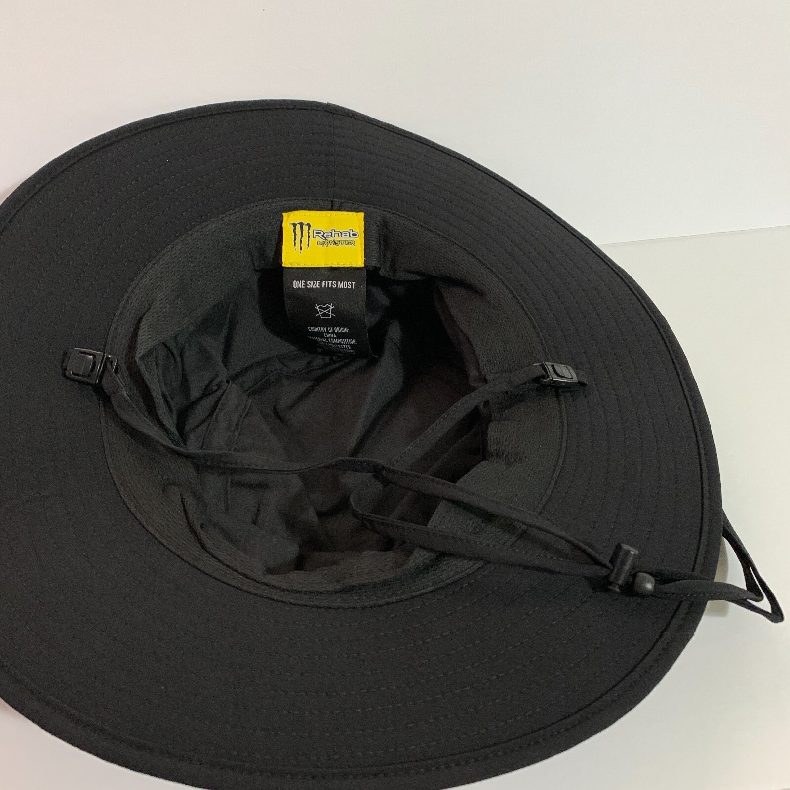 Monster Energy Drink Boonie Sun Hat Rehab Adjustable Drawstring Wide Brim OSFM